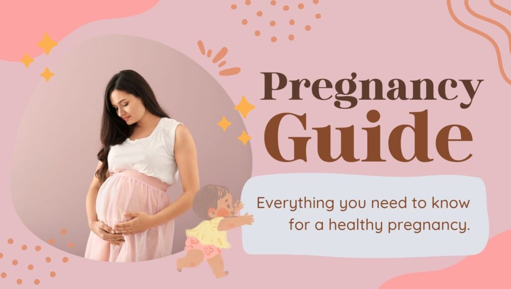 Pregnant woman gently holding her baby bump